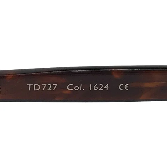 Tom Davies Eyeglasses Frames TD727 Col. 1624 Tortoise Cat Eye Full Rim 52-15-135 - Picture 12 of 12